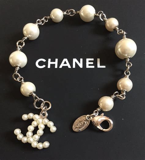 chanel silver metal strap